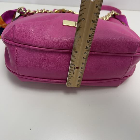 Liz Claiborne Hobo Faux Leather Pink Shoulder Bag New With Tag Chain Strap - Picture 5 of 8